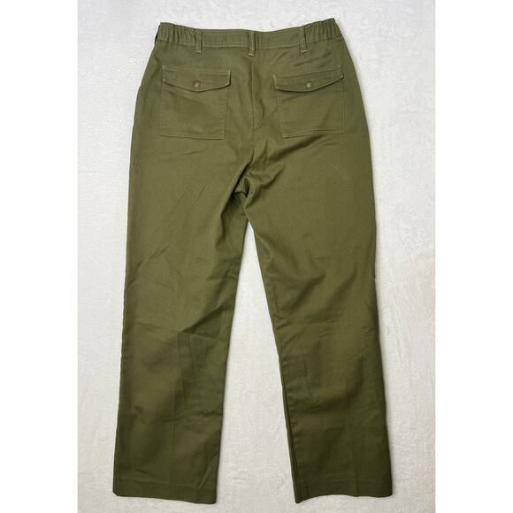 VTG Boy Scouts of America BSA Khaki Green Uniform Utility Cargo Pants sz 34X34 - Picture 2 of 9